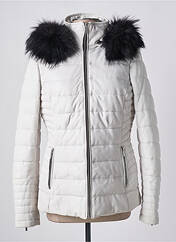 Veste en cuir blanc ROSE GARDEN pour femme seconde vue