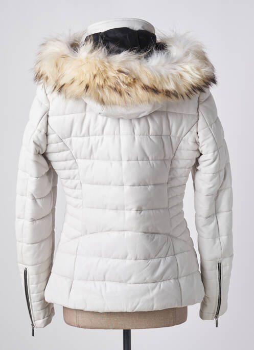 Veste en cuir blanc ROSE GARDEN pour femme