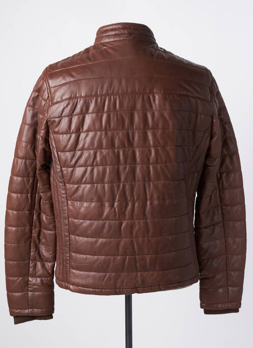 Veste en cuir marron DAYTONA pour homme