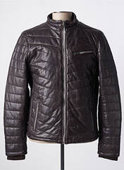 Veste en cuir marron DAYTONA pour homme seconde vue