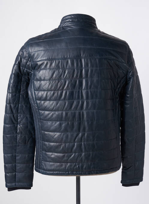 Veste en cuir bleu DAYTONA pour homme