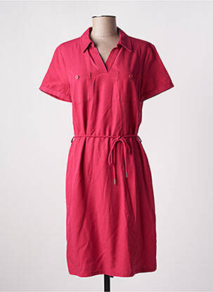 Robe mi-longue manches courtes manches courtes rose DIANE LAURY femme