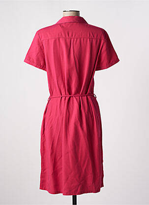 Robe mi-longue coupe fluide manches courtes rose DIANE LAURY femme