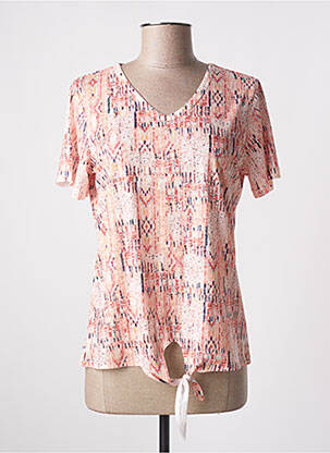 Top tissage jersey manches courtes orange DIANE LAURY femme