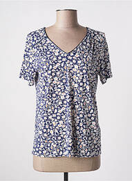 Top stretch manches courtes bleu DIANE LAURY femme
