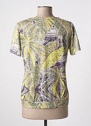 T-shirt col v manches courtes vert DIANE LAURY femme