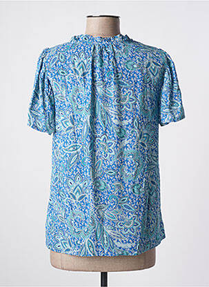 Blouse manches courtes manches courtes bleu C'EST BEAU LA VIE femme