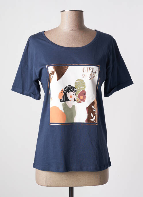 T-shirt bleu JULIE GUERLANDE pour femme
