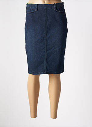 Jupe mi-longue stretch bleu DIANE LAURY femme