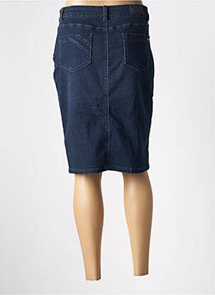 Jupe mi-longue stretch bleu DIANE LAURY femme