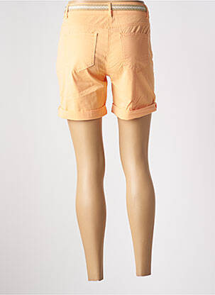 Short fermeture zippée sous rabat boutonné taille normale orange JULIE GUERLANDE femme