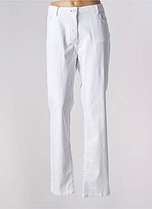 Pantalon slim blanc JULIE GUERLANDE pour femme