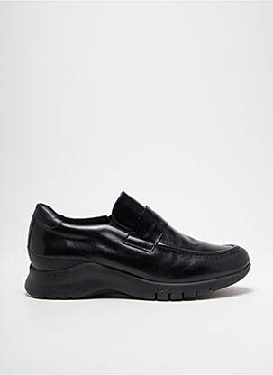 Mocassins tissage satiné talon de 4 à 6cm noir PIESANTO femme
