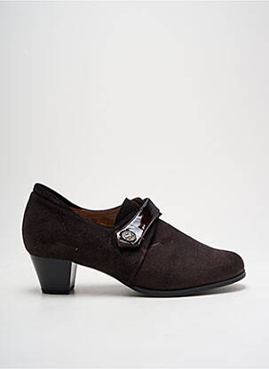 Derbies nubuck talon de 4 à 6cm violet PIESANTO femme