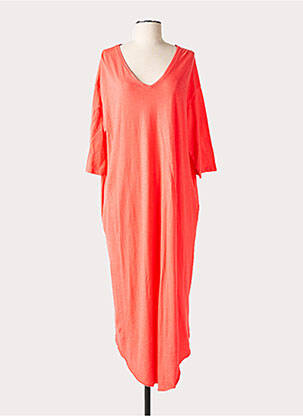 Robe longue manches courtes manches courtes orange PLEASE femme