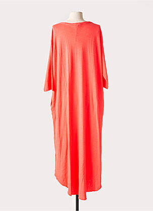 Robe longue manches courtes manches courtes orange PLEASE femme
