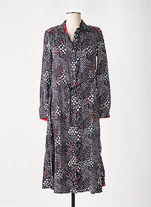 Robe mi-longue manches longues manches longues noir LOLA ESPELETA femme