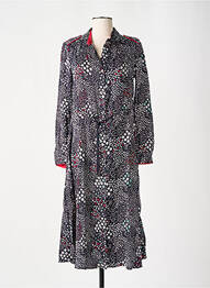 Robe mi-longue manches longues manches longues noir LOLA ESPELETA femme