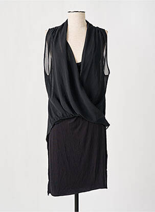 Robe mi-longue sans manche sans manche noir LES P'TITES BOMBES femme