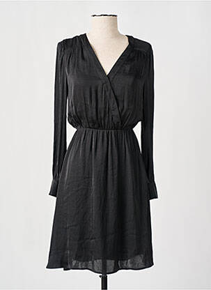 Robe courte manches longues manches longues noir LES P'TITES BOMBES femme