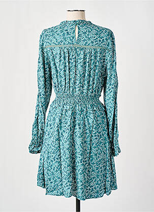 Robe mi-longue imprimé fantaisie manches longues vert SALSA femme
