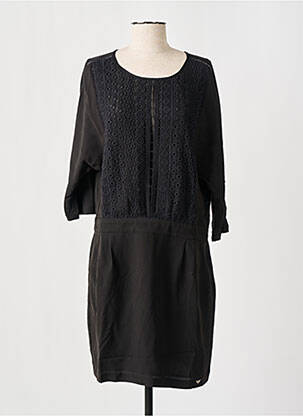 Robe mi-longue manches 3/4 manches 3/4 noir LES P'TITES BOMBES femme