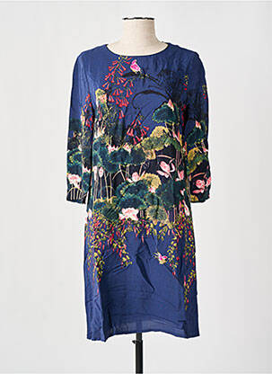 Robe mi-longue manches 3/4 manches 3/4 bleu ESPRIT femme