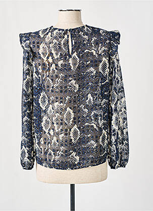 Blouse légère et transparente manches longues bleu SALSA femme