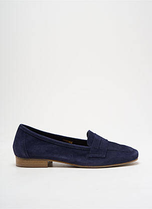 Mocassins nubuck talon plat jusqu'à 3cm bleu WE DO femme