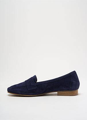Mocassins nubuck talon plat jusqu'à 3cm bleu WE DO femme