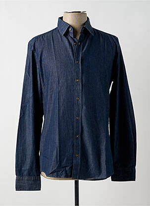 Chemise manches longues imprimé fantaisie bleu ETERNA homme