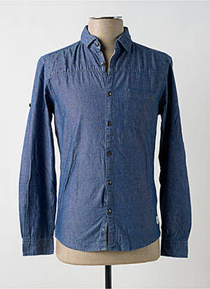 Chemise manches longues imprimé fantaisie bleu EDC homme