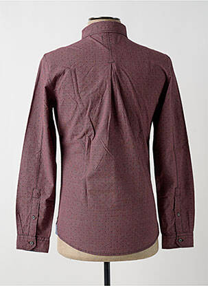 Chemise manches longues manches longues rouge EDC homme