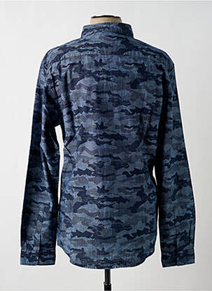 Chemise manches longues manches longues bleu EDC homme