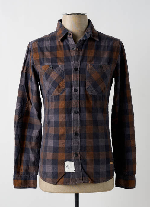 Chemise manches longues manches longues bleu EDC homme