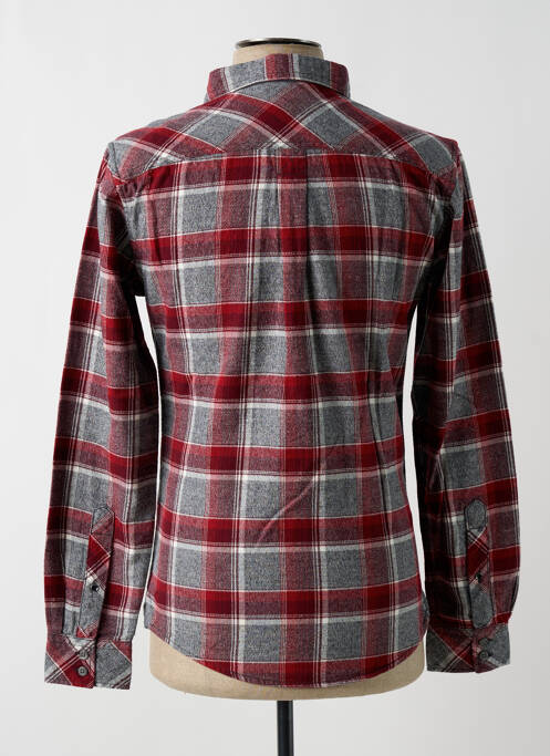 Chemise manches longues manches longues rouge EDC homme