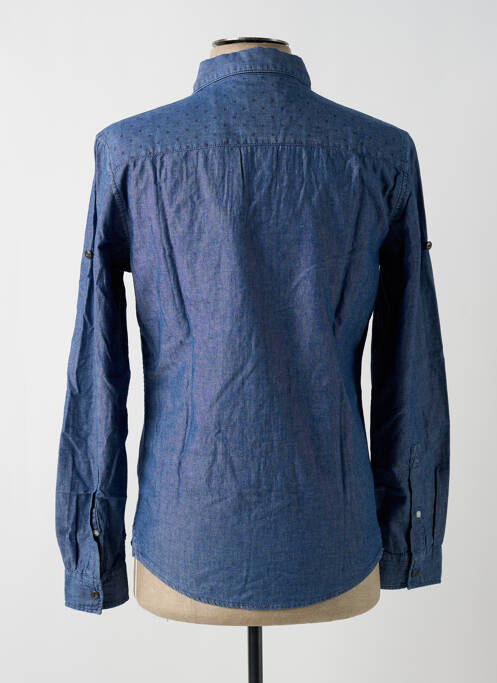 Chemise manches longues imprimé fantaisie bleu EDC homme