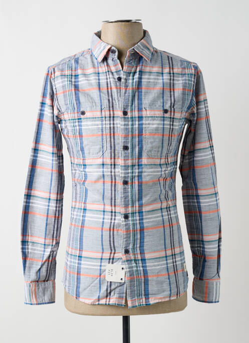 Chemise manches longues bleu EDC pour homme