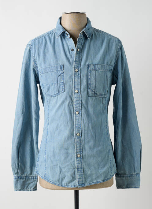 Chemise manches longues bleu EDC pour homme