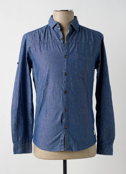 Chemise manches longues bleu EDC pour homme