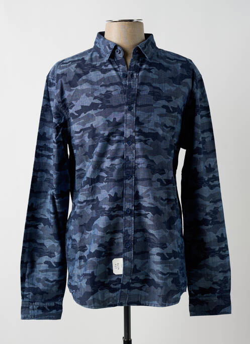 Chemise manches longues bleu EDC pour homme