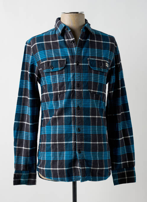 Chemise manches longues bleu JACK & JONES pour homme