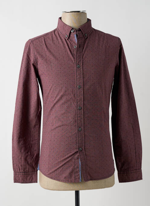 Chemise manches longues rouge EDC pour homme