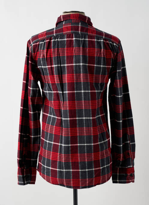 Chemise manches longues rouge JACK & JONES pour homme