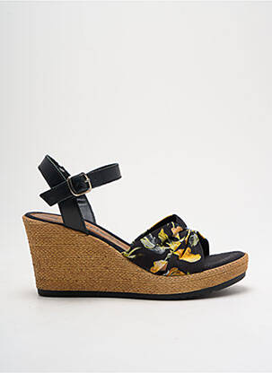 Sandales/nu pieds matière lisse talon de 7 à 9cm noir TAMARIS femme