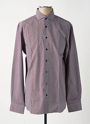 Chemise manches longues rouge ETERNA homme