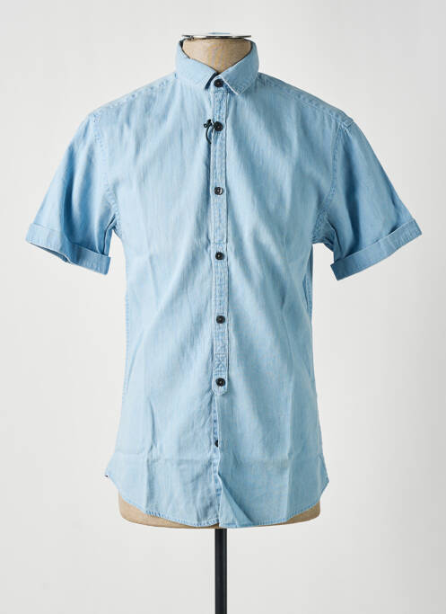 Chemise manches courtes bleu JACK & JONES pour homme