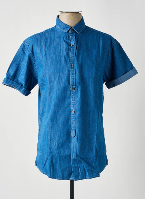 Chemise manches courtes bleu JACK & JONES pour homme