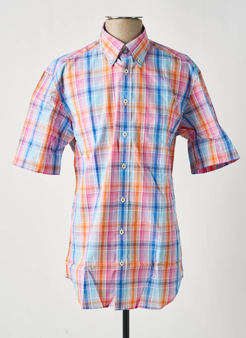 Chemise manches courtes orange ETERNA pour homme