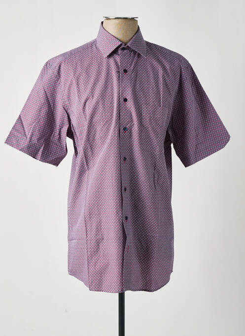 Chemise manches courtes rouge ETERNA pour homme